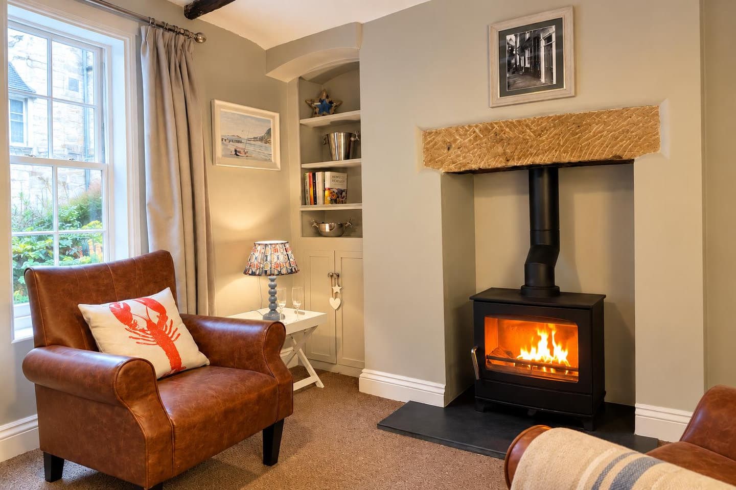 The kitchen wood burner