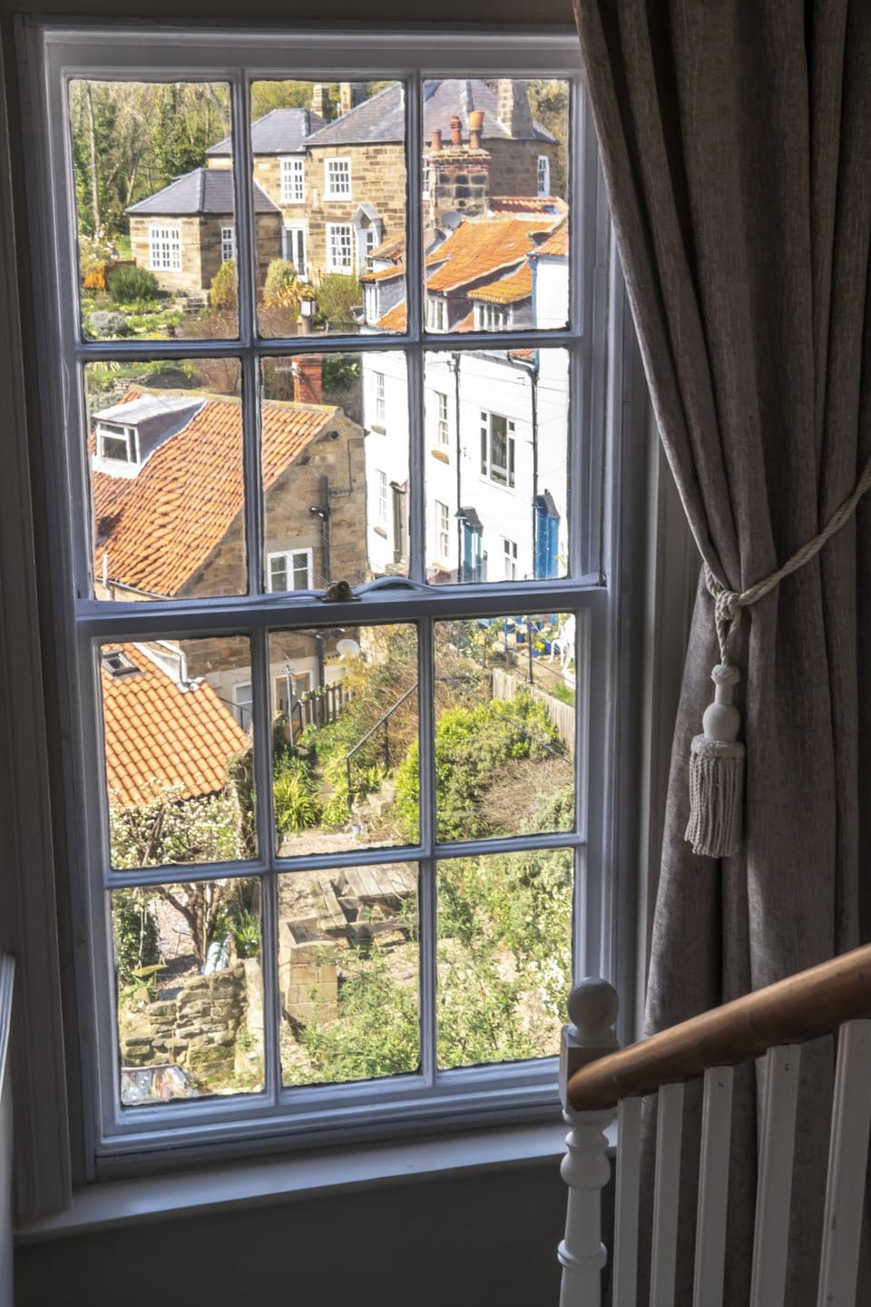 A view through the cottage sash window